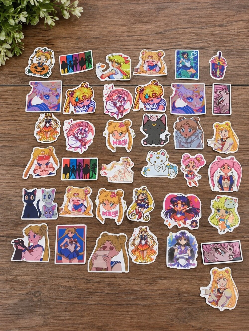 🌙 37-Piece Sailor Moon Kawaii Anime Sticker Lot 🌙